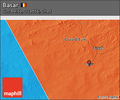 Political 3D Map of Basar