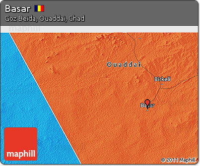 Political 3D Map of Basar