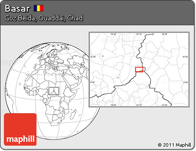 Blank Location Map of Basar