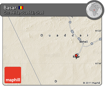 Shaded Relief Map of Basar