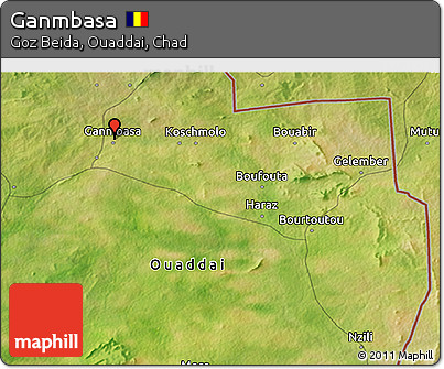 Satellite 3D Map of Ganmbasa