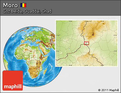 Physical Location Map of Moro