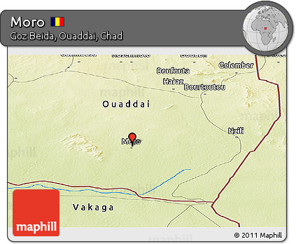 Physical Panoramic Map of Moro