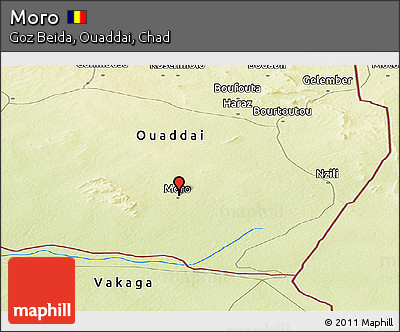 Physical Panoramic Map of Moro