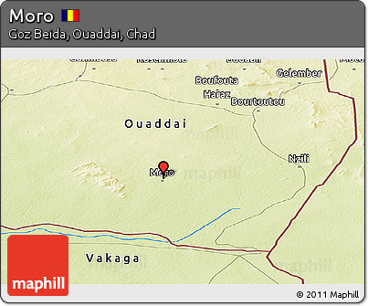 Physical Panoramic Map of Moro