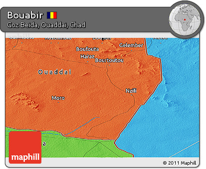Political Panoramic Map of Bouabir