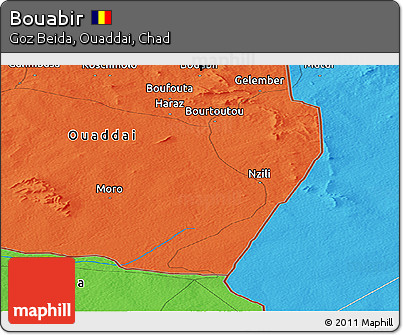 Political Panoramic Map of Bouabir