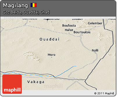 Shaded Relief Panoramic Map of Magilang