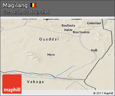 Shaded Relief Panoramic Map of Magilang