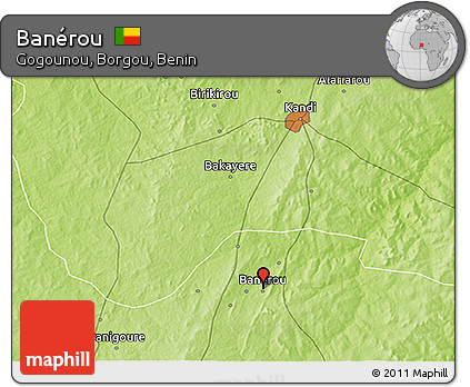 Physical 3D Map of Banérou