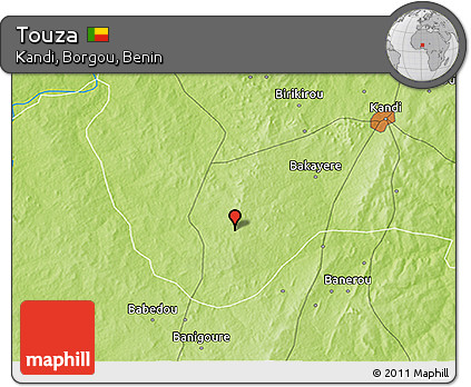 Physical 3D Map of Touza