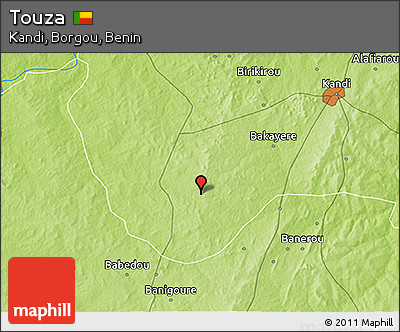 Physical 3D Map of Touza