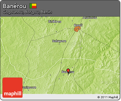 Physical 3D Map of Banérou
