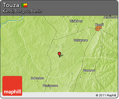 Physical 3D Map of Touza