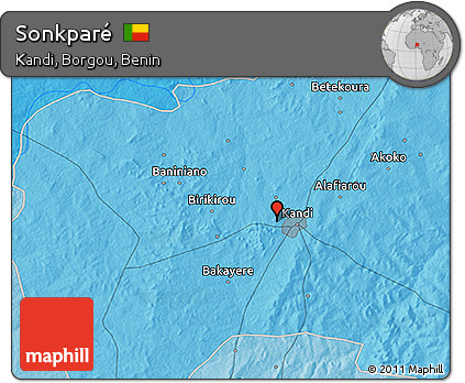 Political 3D Map of Sonkparé