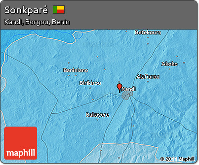 Political 3D Map of Sonkparé