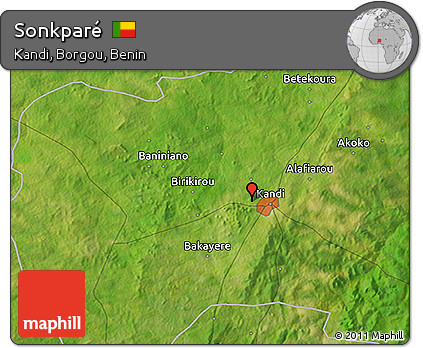 Satellite 3D Map of Sonkparé