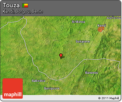 Satellite 3D Map of Touza
