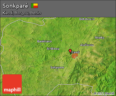 Satellite 3D Map of Sonkparé