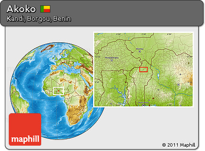 Physical Location Map of Akoko