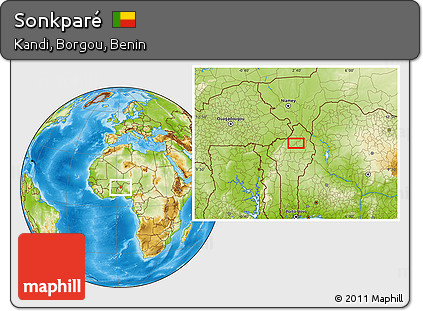 Physical Location Map of Sonkparé