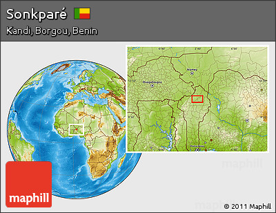 Physical Location Map of Sonkparé
