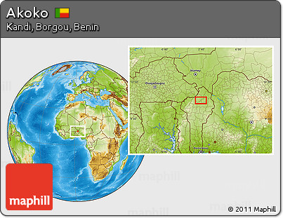 Physical Location Map of Akoko