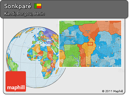 Political Location Map of Sonkparé