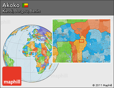 Political Location Map of Akoko