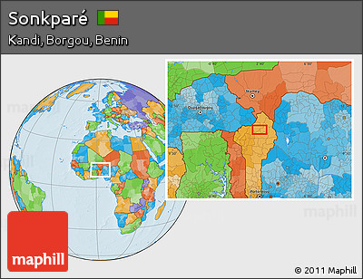 Political Location Map of Sonkparé