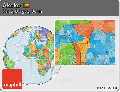 Political Location Map of Akoko