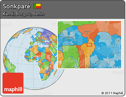 Political Location Map of Sonkparé