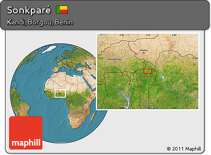 Satellite Location Map of Sonkparé