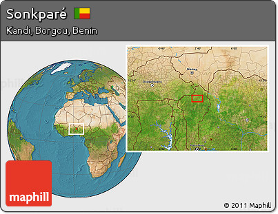 Satellite Location Map of Sonkparé
