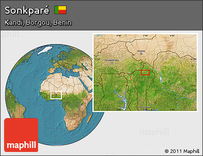 Satellite Location Map of Sonkparé