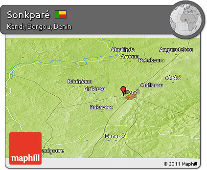 Physical Panoramic Map of Sonkparé