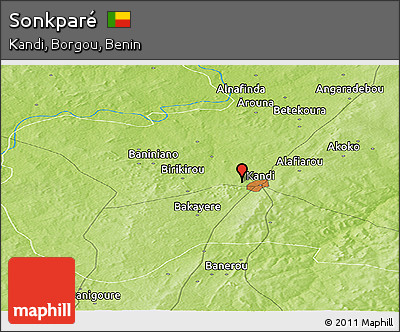 Physical Panoramic Map of Sonkparé