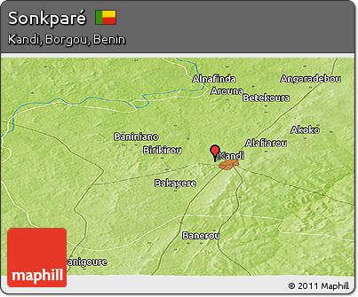 Physical Panoramic Map of Sonkparé