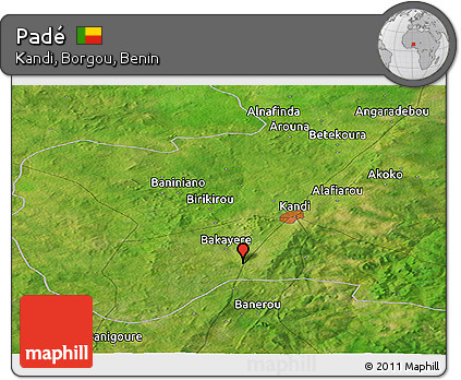Satellite Panoramic Map of Padé