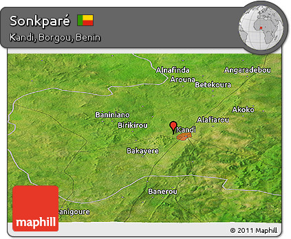 Satellite Panoramic Map of Sonkparé