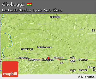 Physical Panoramic Map of Chebagga