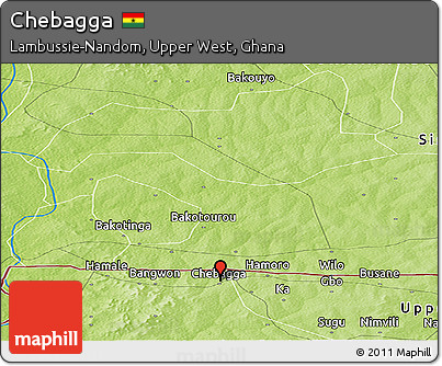 Physical Panoramic Map of Chebagga