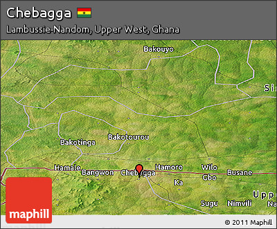 Satellite Panoramic Map of Chebagga