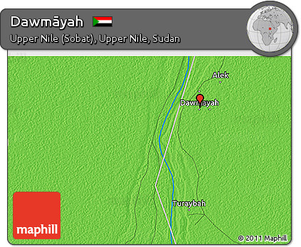 Political 3D Map of Dawmāyah