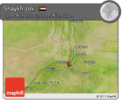 Satellite 3D Map of Shaykh Jok