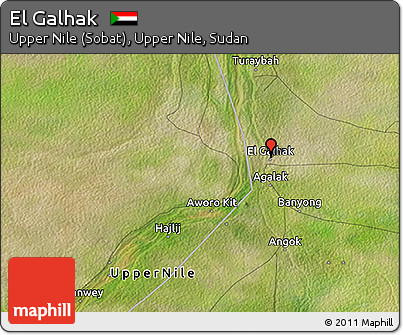 Satellite 3D Map of El Galhak