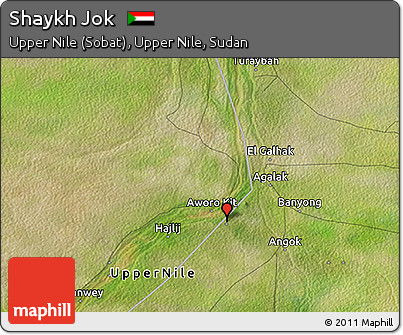 Satellite 3D Map of Shaykh Jok