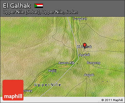 Satellite 3D Map of El Galhak