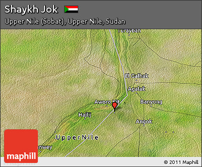 Satellite 3D Map of Shaykh Jok