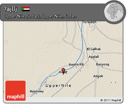 Shaded Relief 3D Map of Ḩajlīj